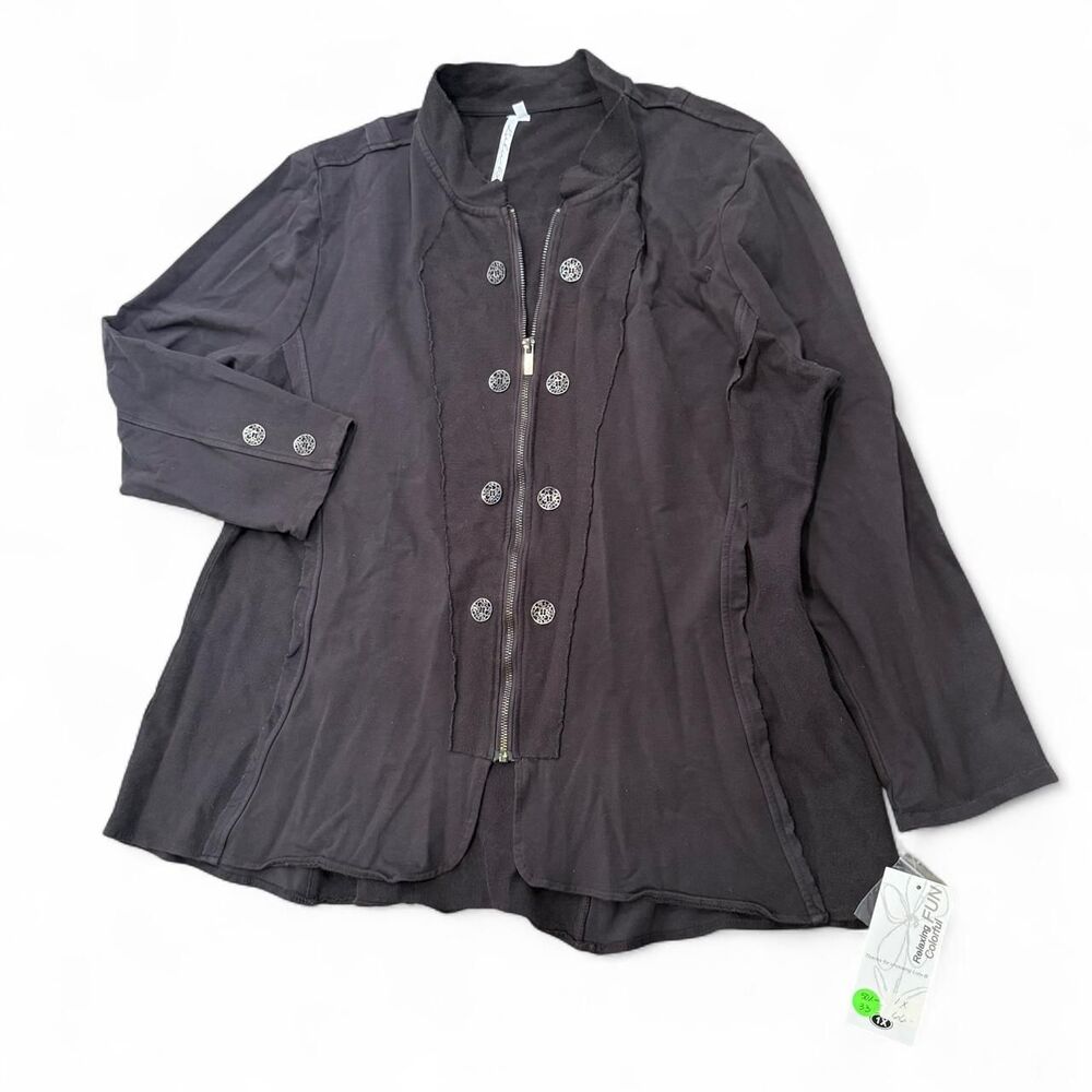 Y2K Grunge Steampunk Military Style Button Jacket